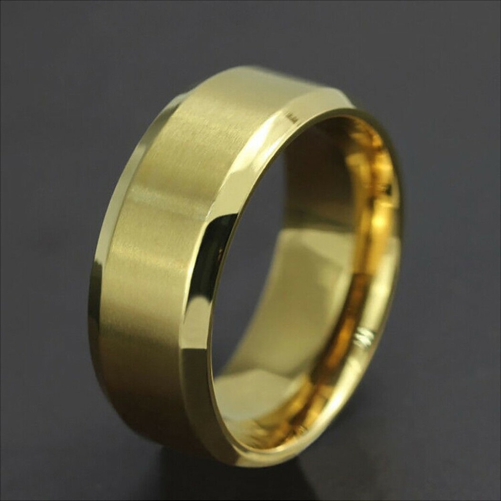 8mm  Stainless Steel Titanium Band Ring Men/women
